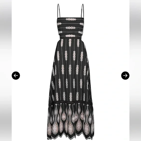 NWT New JOHANNA ORTIZ Nostalgica Midi Dress Size 2 - Picture 3 of 5